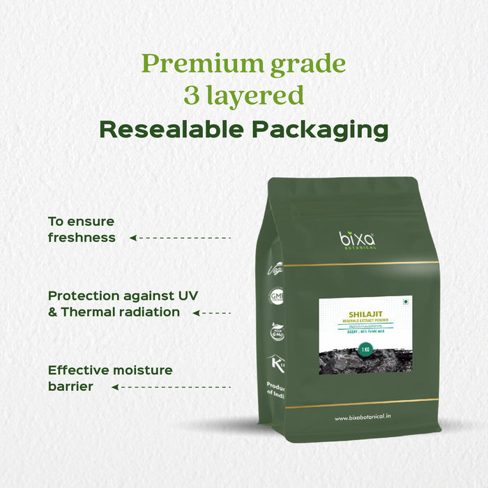Shilajit (Asphaltum) Dry Extract - 40% Fulvic acid by Gravimetry