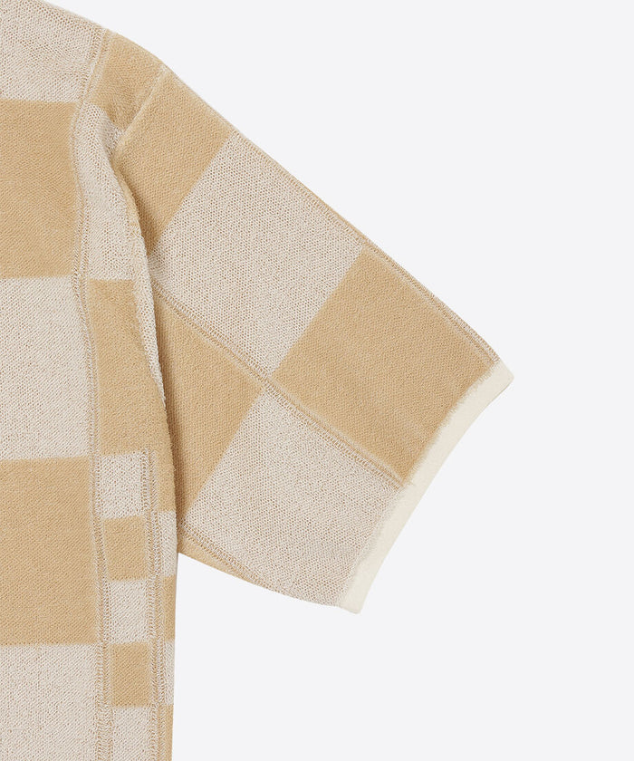 short check pattern knit shirt_7