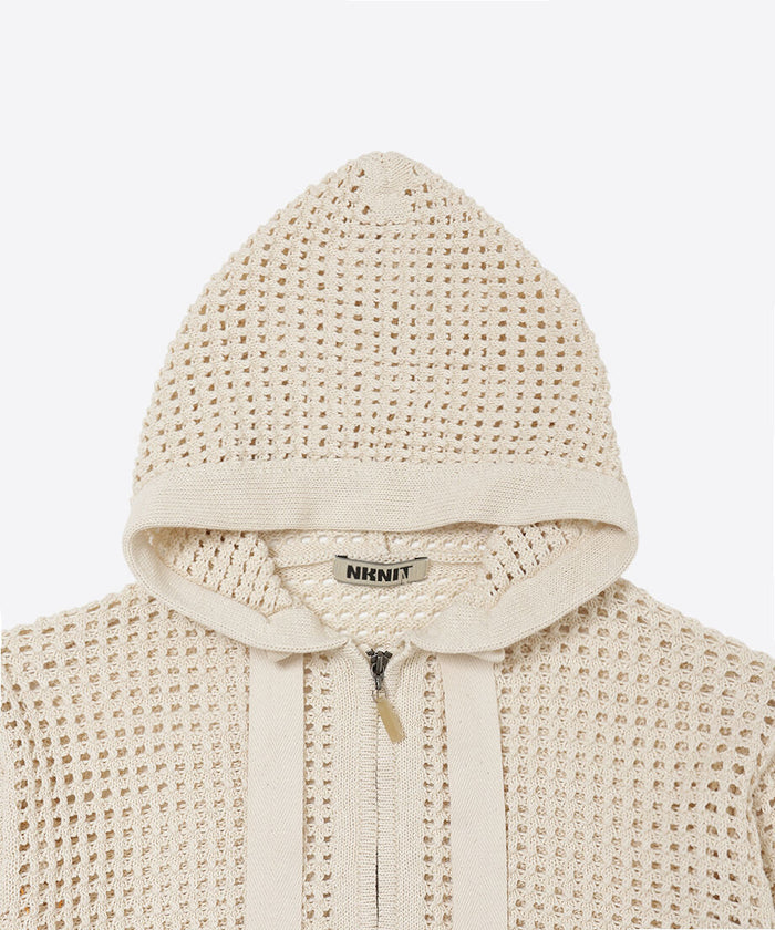short mesh knit zip foodie_5