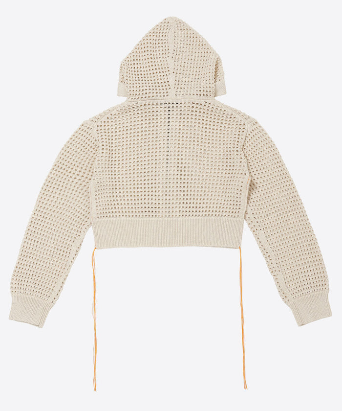 short mesh knit zip foodie_7