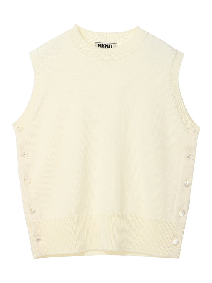 side open KNIT vest