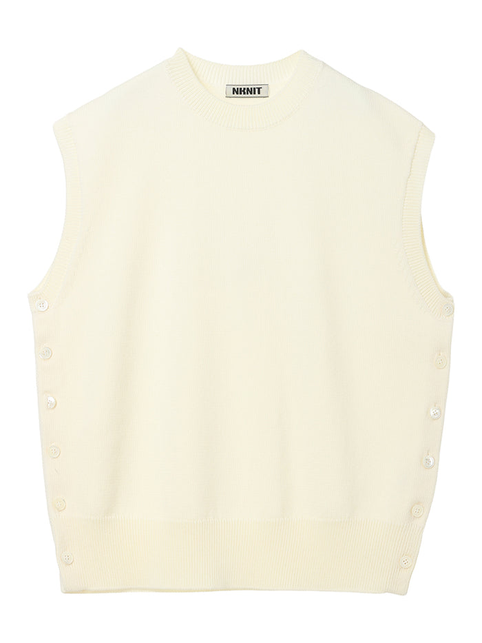 side open KNIT vest