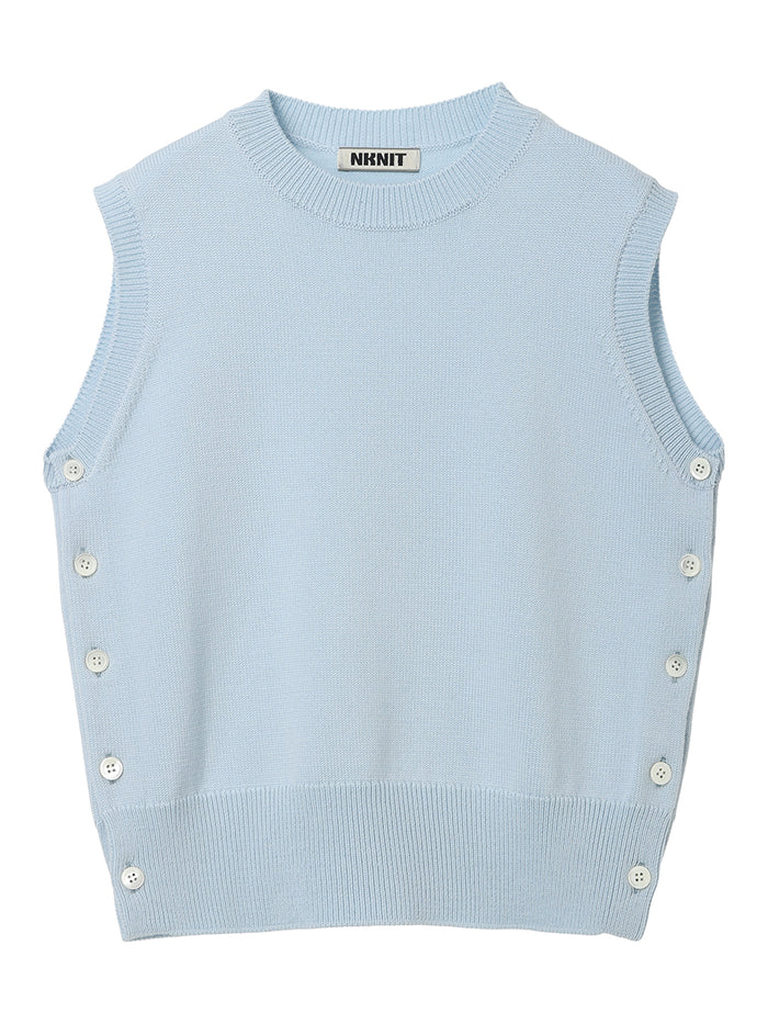 side open KNIT vest