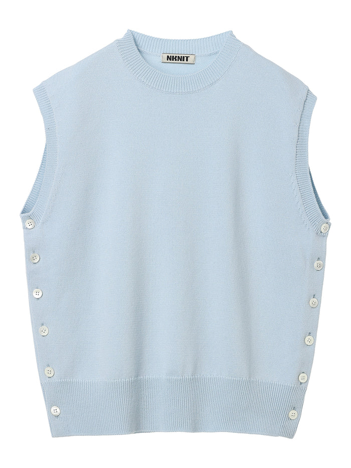 side open KNIT vest