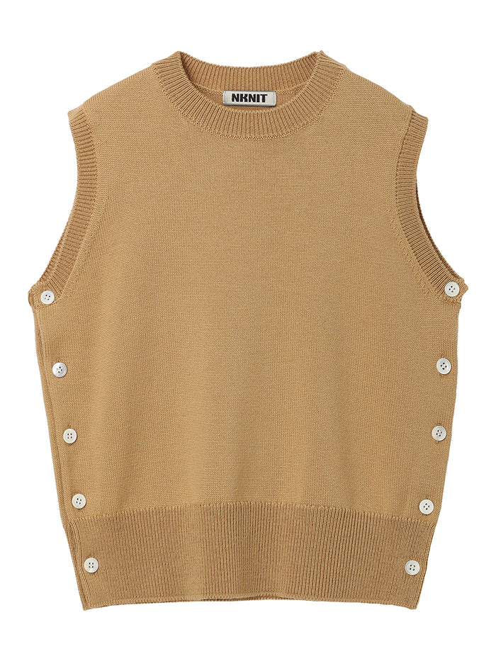 side open KNIT vest