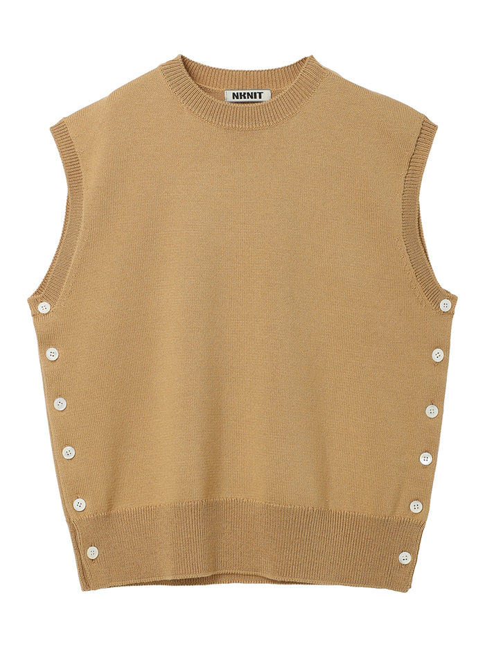 side open KNIT vest