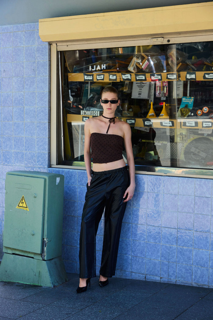 side ribbon pants