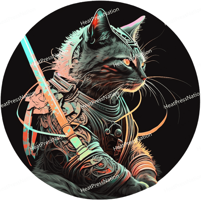 Side View Cat Fighter Design - HeatPressNation