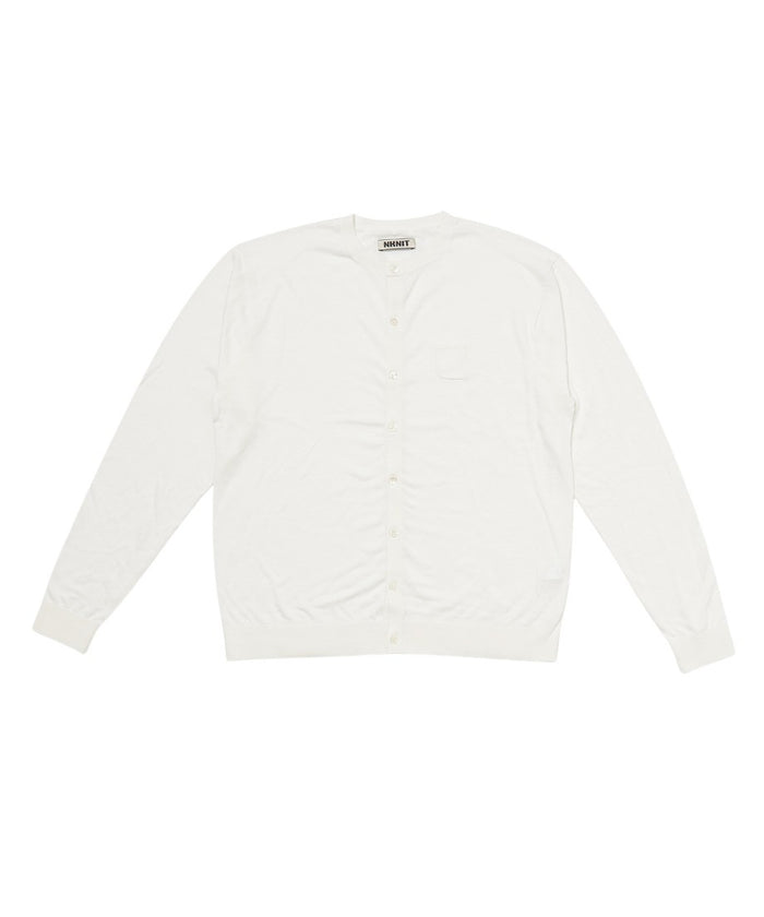 silk cotton crew neck KNIT cardigan_3