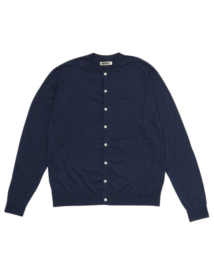 silk cotton crew neck KNIT cardigan_7