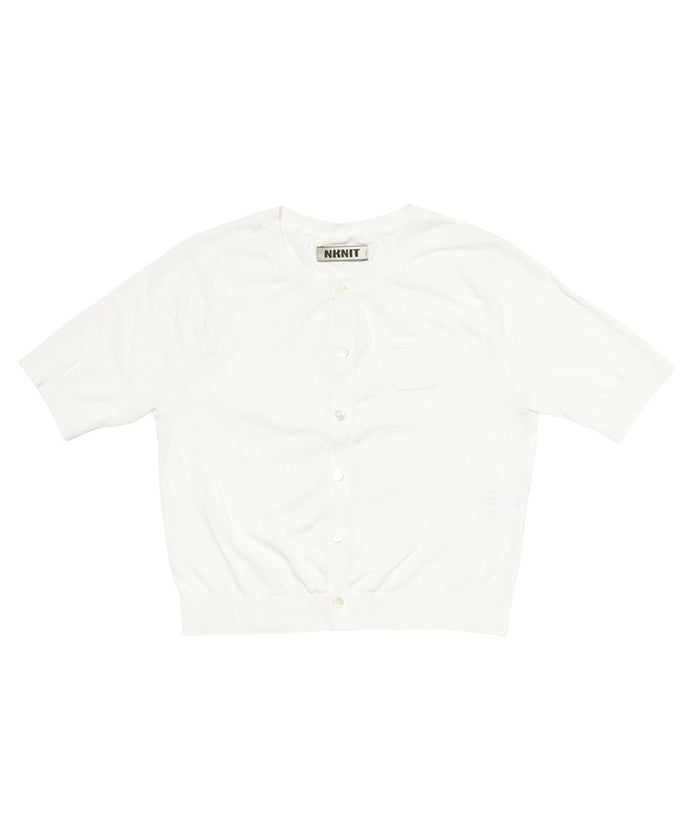 silk cotton crew neck KNIT  T-shirt_2