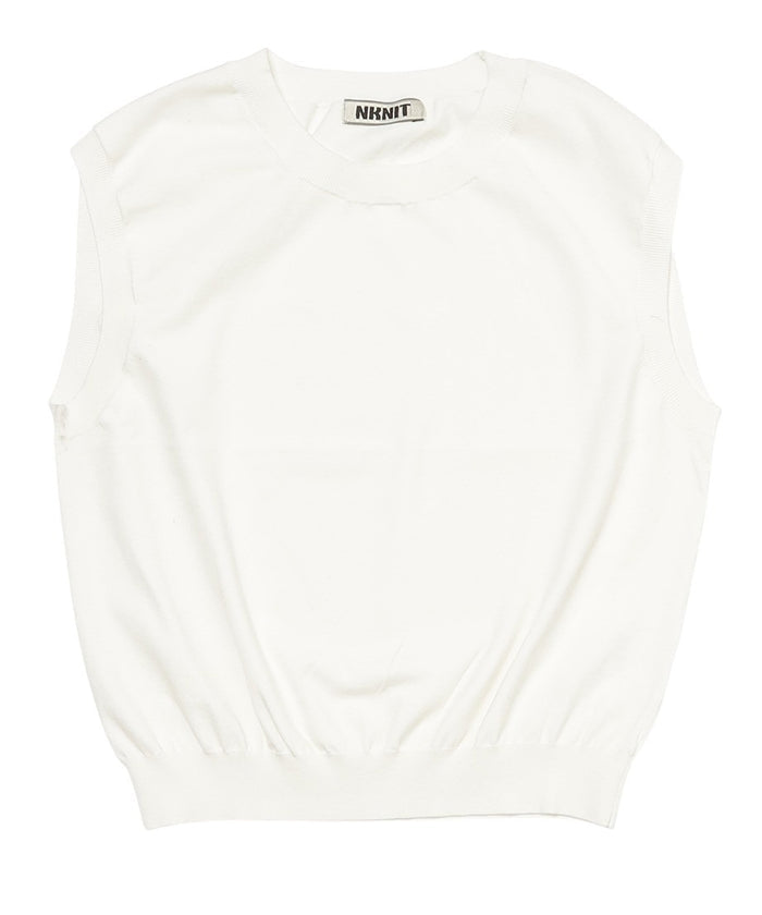 silk mix sleeveless KNIT_3