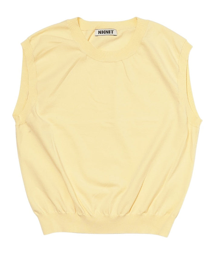 silk mix sleeveless KNIT_5