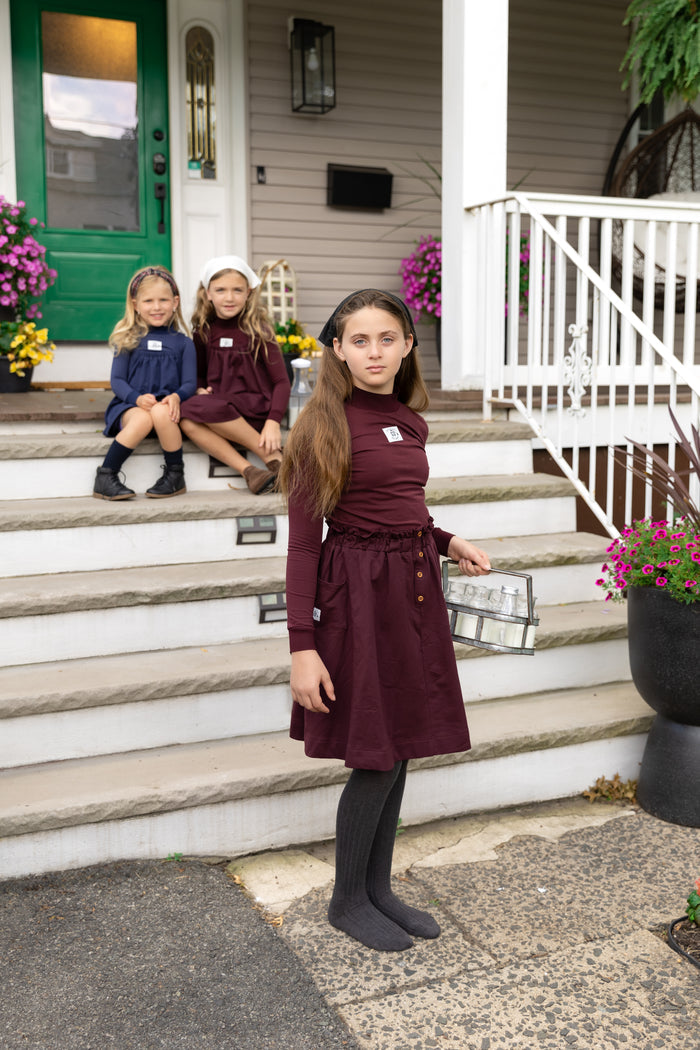 Skirt with Label Plum