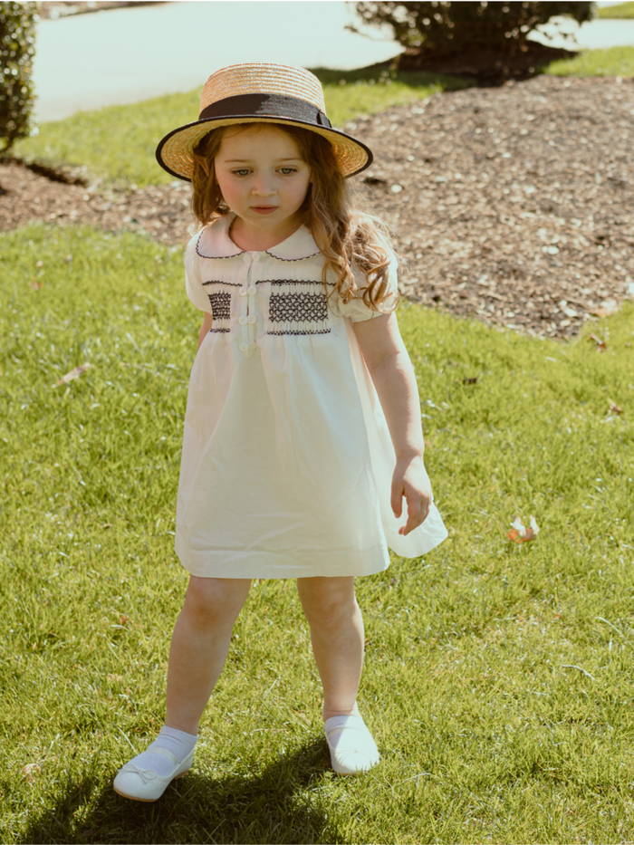 Smocked Blue Dress
