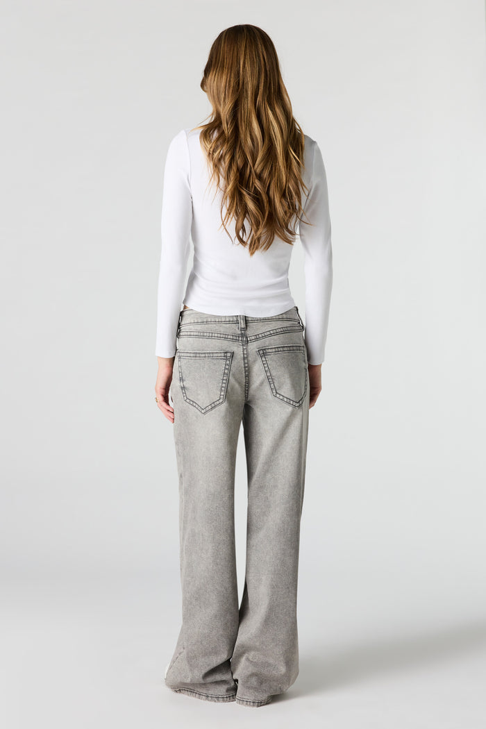 Soho Stretch Low Rise Super Baggy Grey Jean