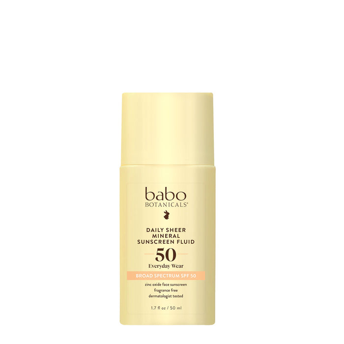Babo Botanicals-SPF50 Daily Sheer Fluid Mineral Sunscreen-Sun Care-8061-front-The Detox Market |