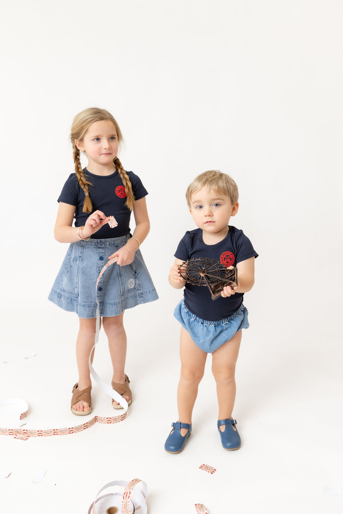 Stamp Tee Navy