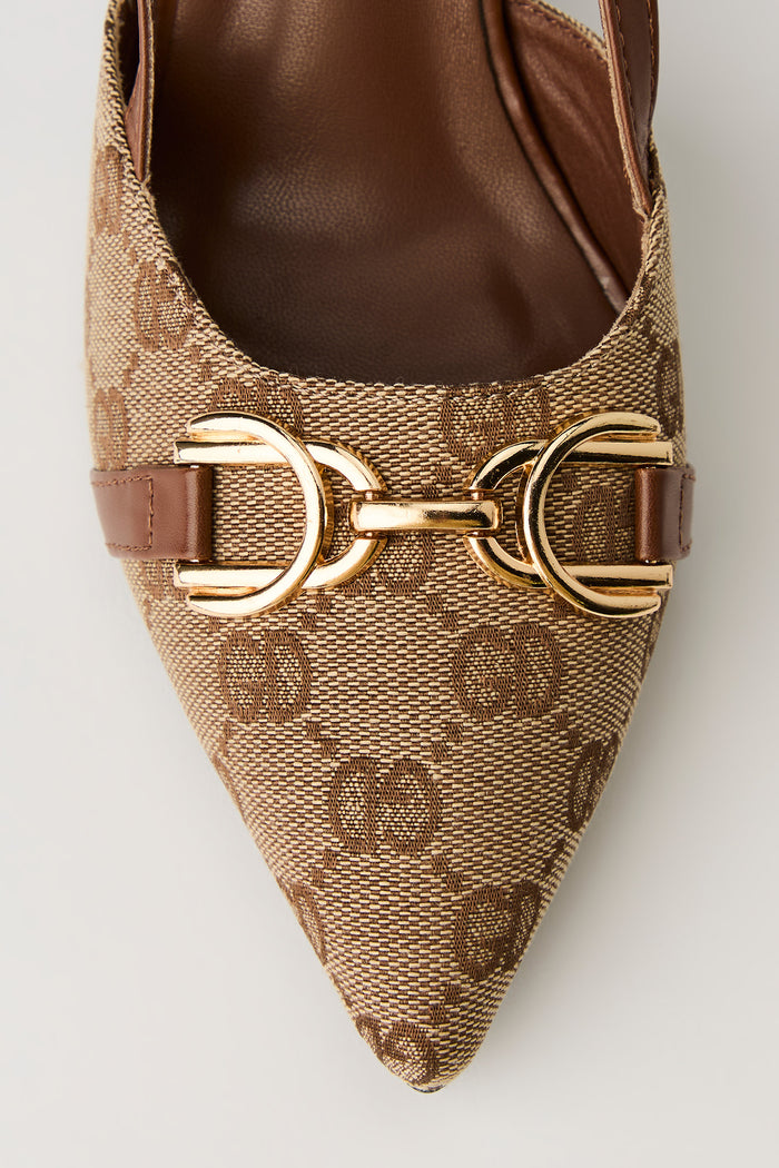 Status Print Pointy Kitten Heel