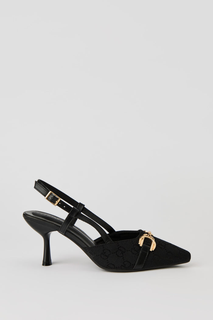 Status Print Pointy Kitten Heel