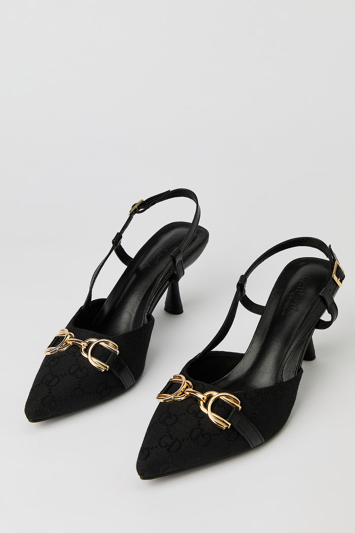 Status Print Pointy Kitten Heel
