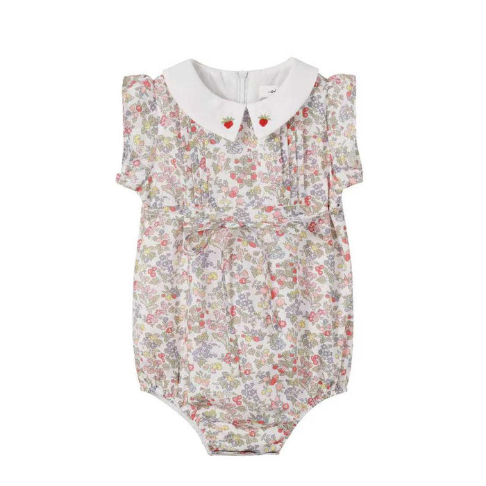 Strawberry Embroidered Romper