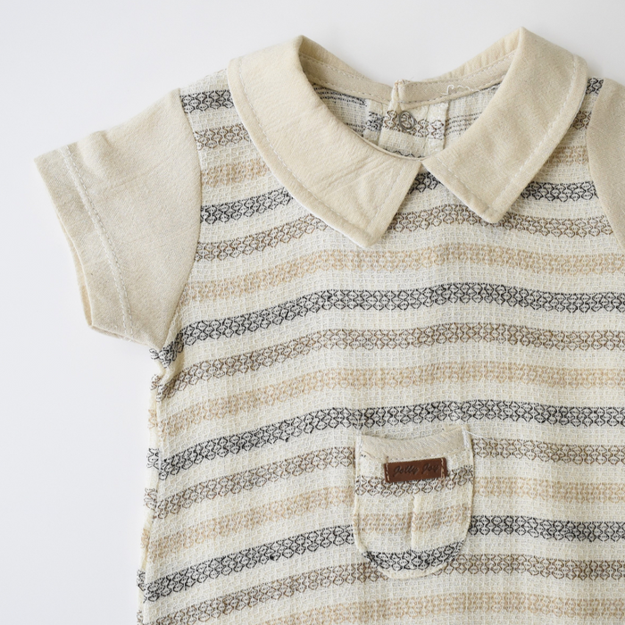 Striped Baby Dressy Overall