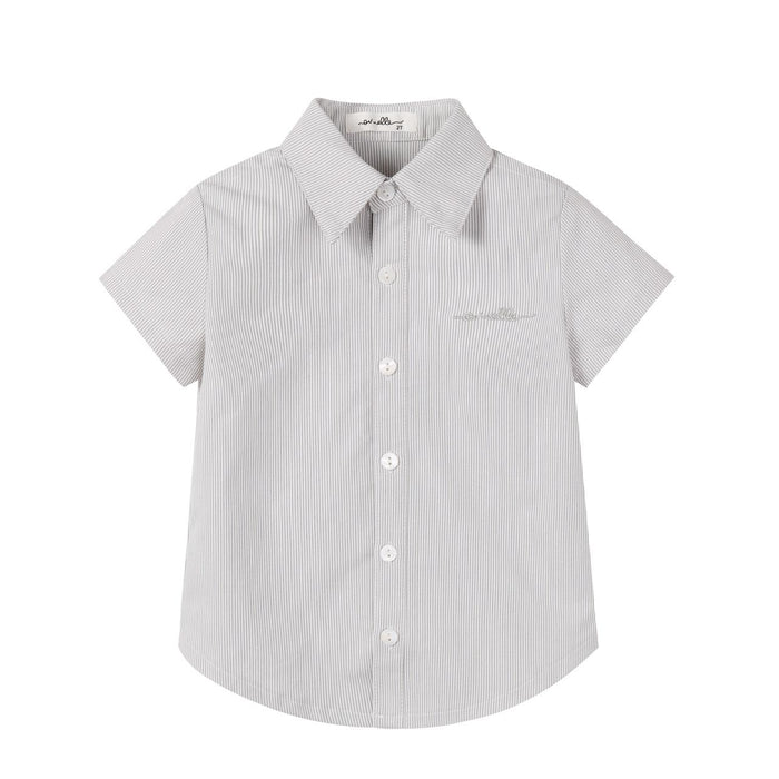 Striped Boy Shirt Sage