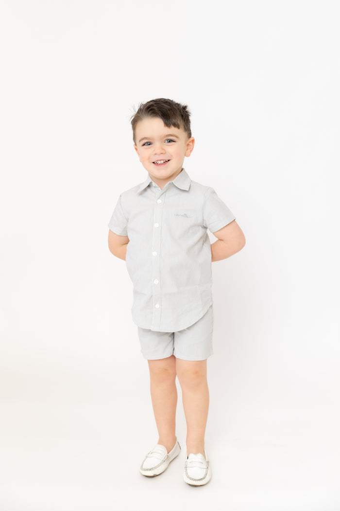 Striped Boy Shorts Sage