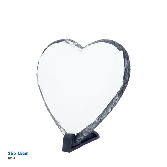 Sublimation Photo Slate Heart 15 x 15 cm - Gloss