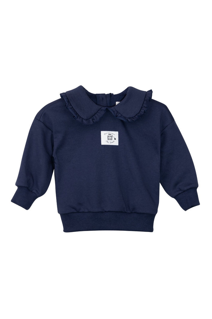 Sweatshirt with Label Navy