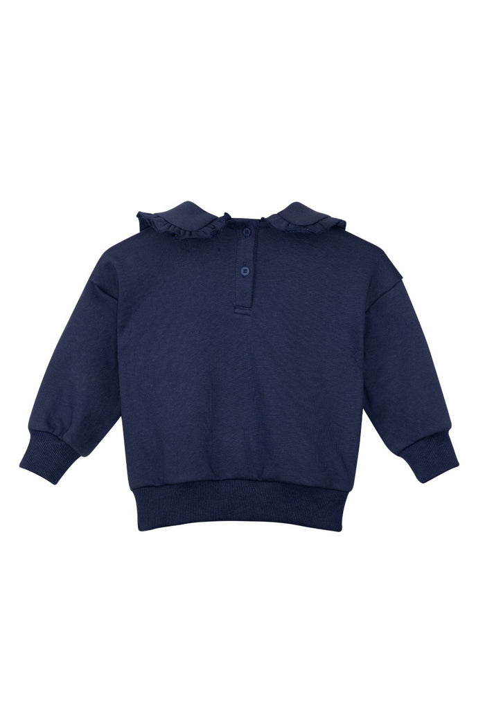 Sweatshirt with Label Navy