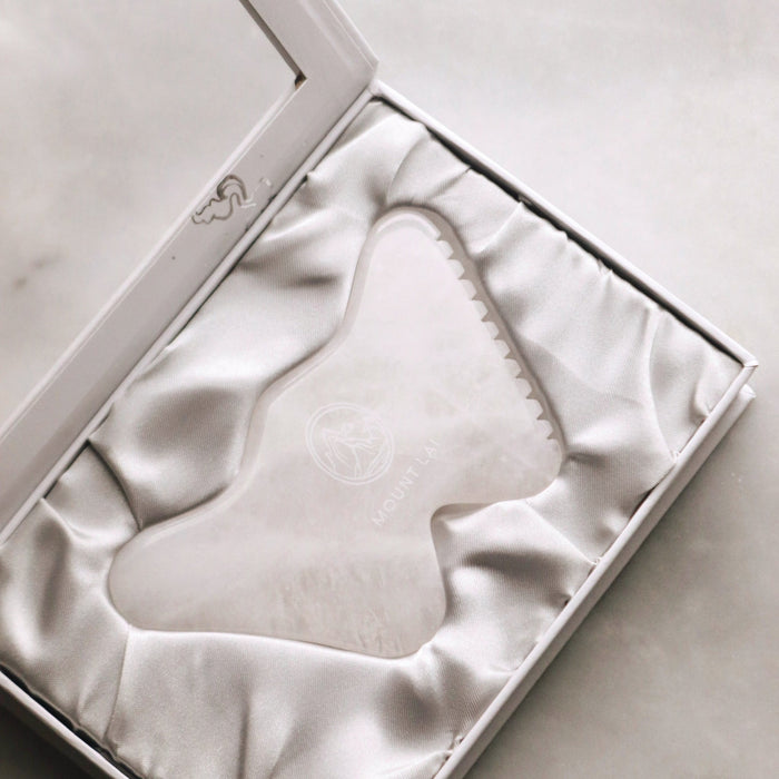 Mount Lai-The Vitality Qi White Jade Gua Sha Sculpting Tool-