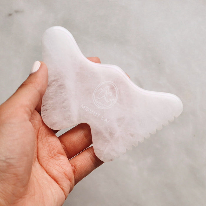 Mount Lai-The Vitality Qi White Jade Gua Sha Sculpting Tool-