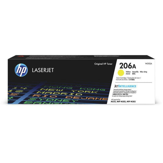 Toner Hp W2112A Amarillo - 206A | Para LaserJet Pro M255 / M282 / M283 | 1,250 páginas - Panamá