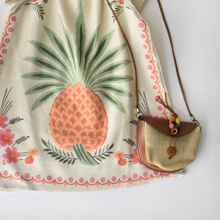 Tropical Isla Girls Linen Dress