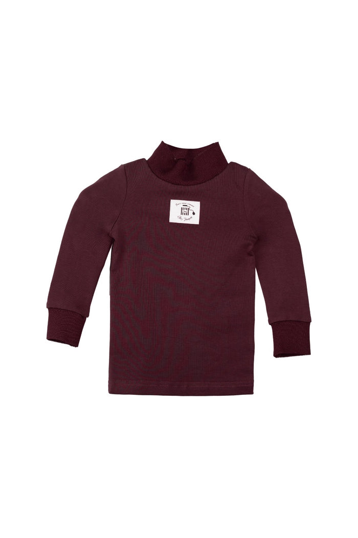 Turtleneck with Label Plum