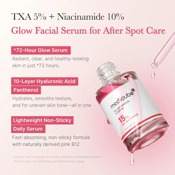 TXA Niacinamide 15 Serum 30ml - and Ampoule Medicube Face Serums