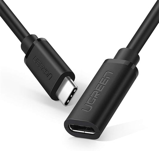 UGREEN USB-C Extension Cable (0.5m, USB 3.1 Gen 2, Black) - Office R Us Lagos