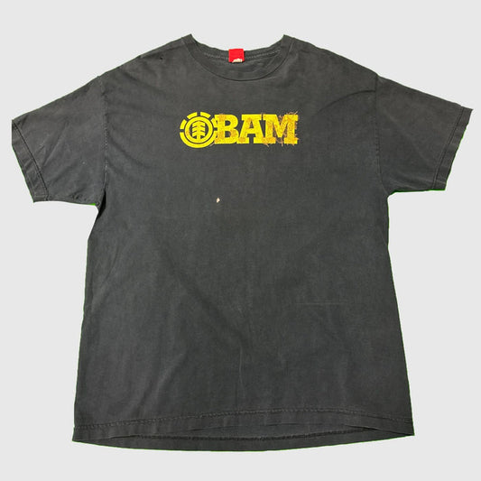 Vintage Element BAM Distressed Graphic T-Shirt Size Large FAIF.CA