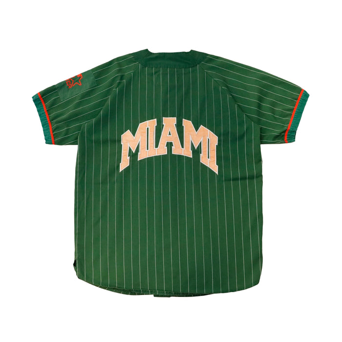 Vintage Starter University of Miami Pinstripe Baseball Jersey Size L
