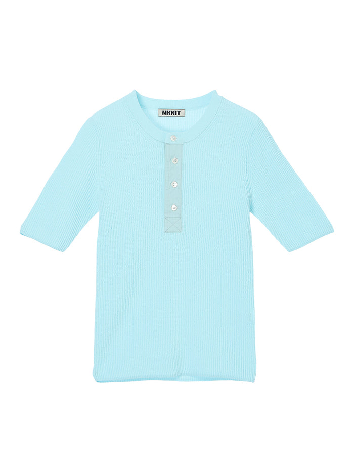 waffle henry neck KNIT