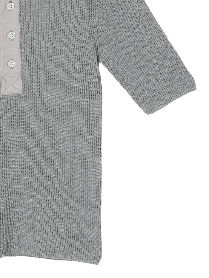 waffle henry neck KNIT