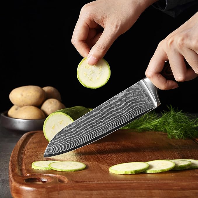 Wakoli EDIB 2-Piece Santoku Knife Set, 67-Layer Damascus Steel, VG10 Core