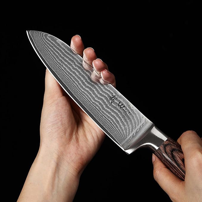 Wakoli EDIB 2-Piece Santoku Knife Set, 67-Layer Damascus Steel, VG10 Core