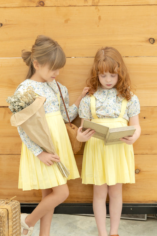 Yellow Pleated Jumper